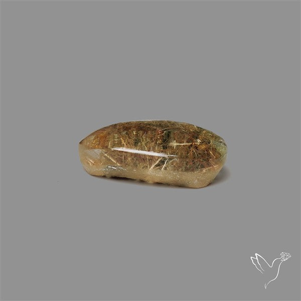 Lodolite Garden Quartz with Golden Rutile Inclusions Cabochon (Raw Backs)