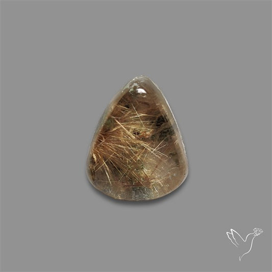 Lodolite Garden Quartz with Golden Rutile Inclusions Cabochon (Raw Backs)