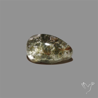 Lodolite Garden Quartz with Golden Rutile Inclusions Cabochon (Raw Backs)