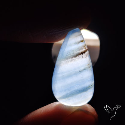 Aquatine Lemurian Calcite Cabochon
