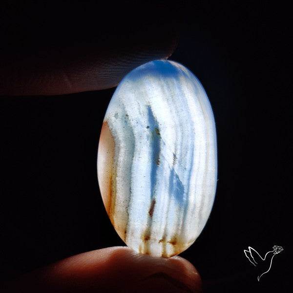 Aquatine Lemurian Calcite Cabochon