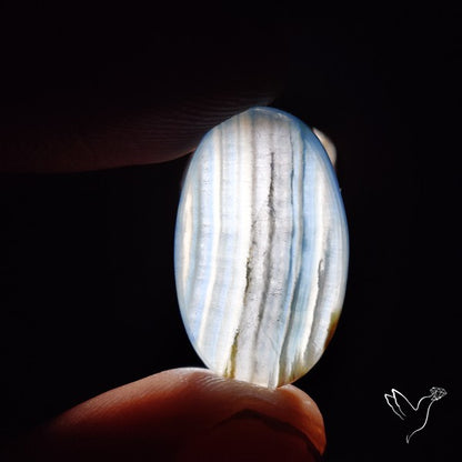 Aquatine Lemurian Calcite Cabochon
