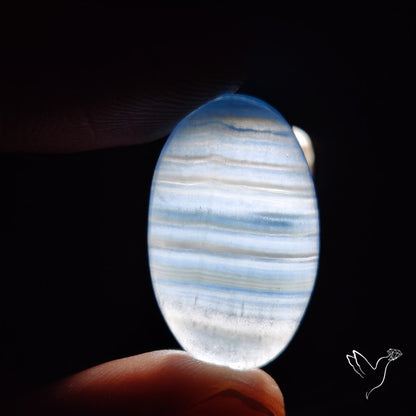 Aquatine Lemurian Calcite Cabochon