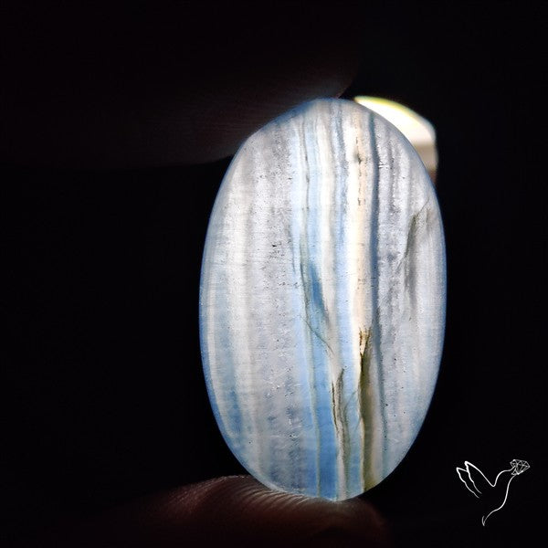 Aquatine Lemurian Calcite Cabochon