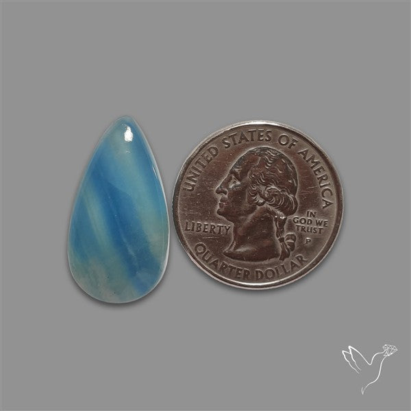 Aquatine Lemurian Calcite Cabochon