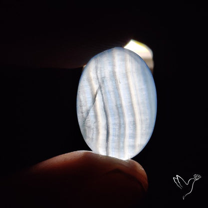 Aquatine Lemurian Calcite Cabochon