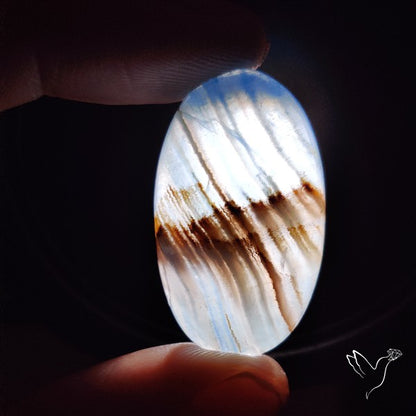 Aquatine Lemurian Calcite Cabochon