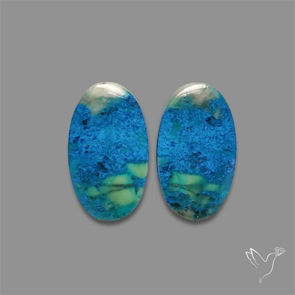 Shattuckite with Azurite Pair