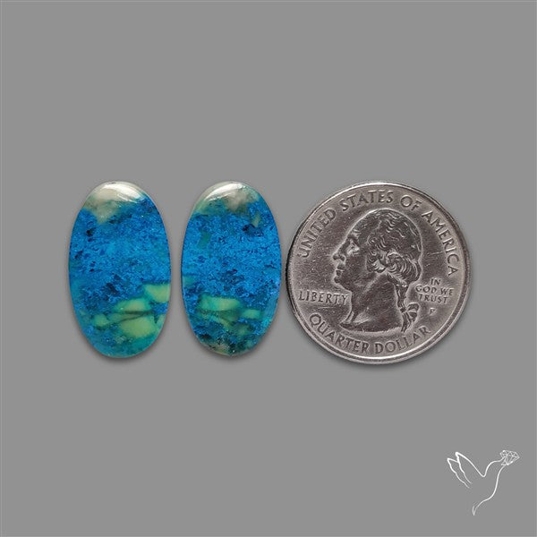 Shattuckite with Azurite Pair
