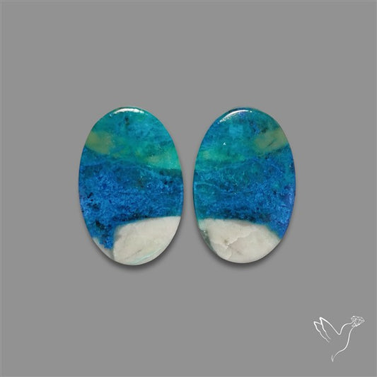 Shattuckite with Azurite Pair