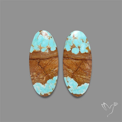 Number 8 Mines Turquoise Pair