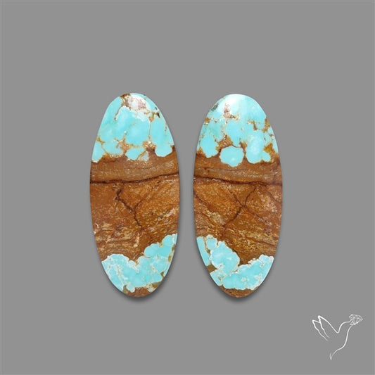 Number 8 Mines Turquoise Pair