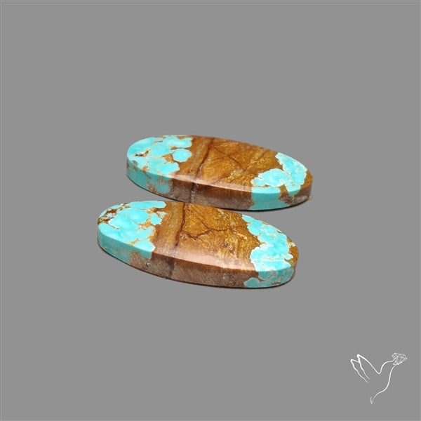 Number 8 Mines Turquoise Pair