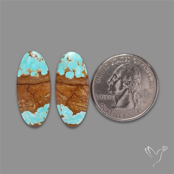 Number 8 Mines Turquoise Pair