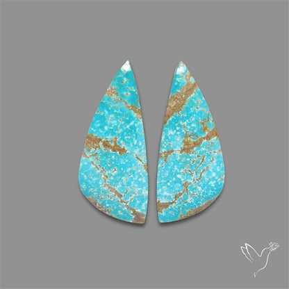 Number 8 Mines Turquoise Pair