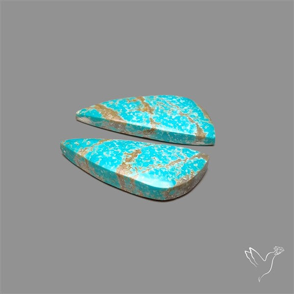 Number 8 Mines Turquoise Pair