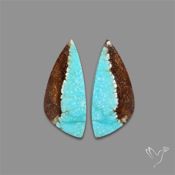 Number 8 Mines Turquoise Pair