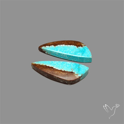 Number 8 Mines Turquoise Pair