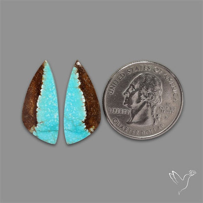 Number 8 Mines Turquoise Pair
