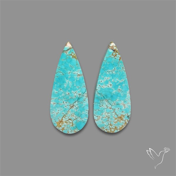 Number 8 Mines Turquoise Pair