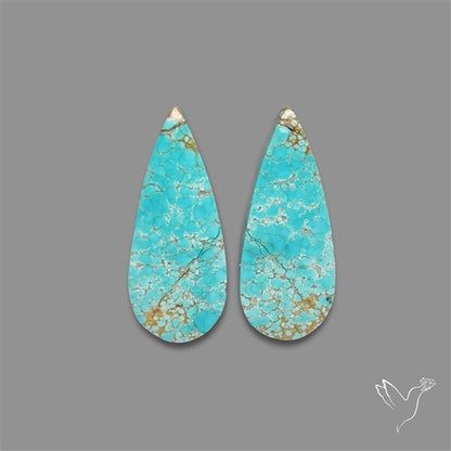 Number 8 Mines Turquoise Pair