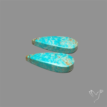 Number 8 Mines Turquoise Pair