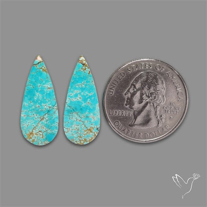 Number 8 Mines Turquoise Pair