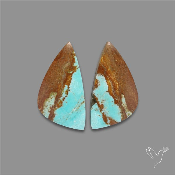 Number 8 Mines Turquoise Pair