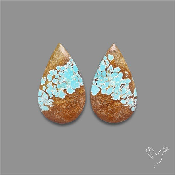 Number 8 Mines Turquoise Pair