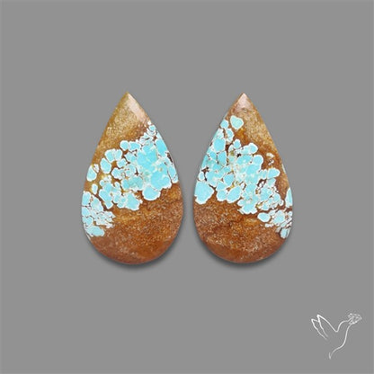 Number 8 Mines Turquoise Pair