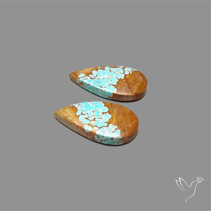 Number 8 Mines Turquoise Pair