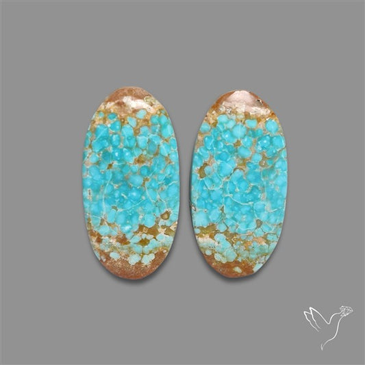 Number 8 Mines Turquoise Pair