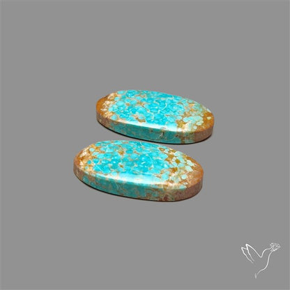 Number 8 Mines Turquoise Pair