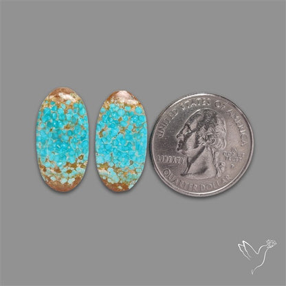 Number 8 Mines Turquoise Pair