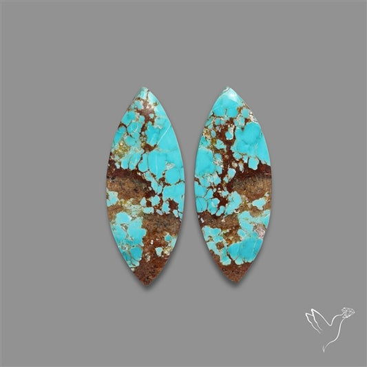 Number 8 Mines Turquoise Pair