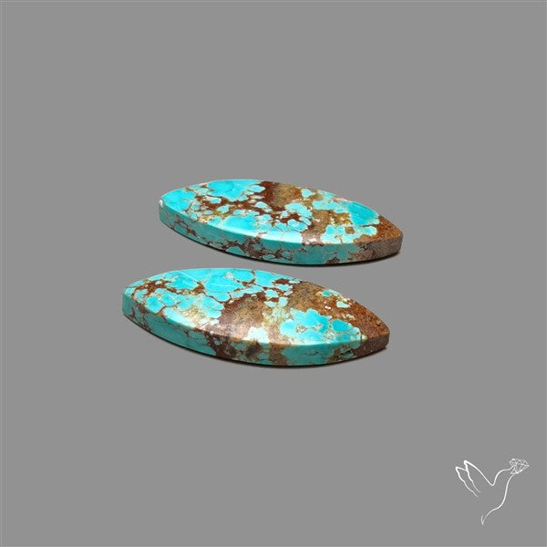 Number 8 Mines Turquoise Pair