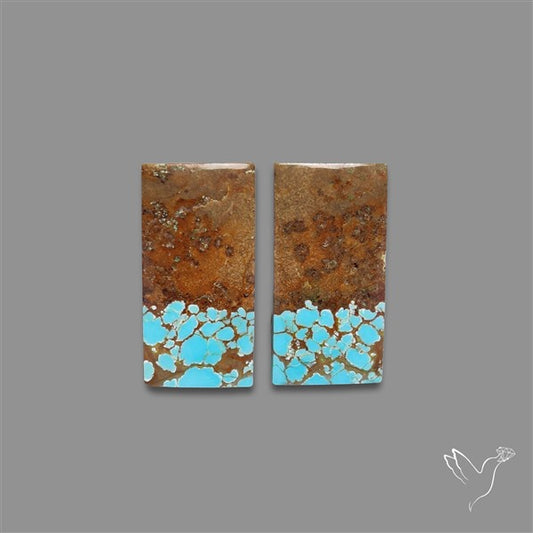 Number 8 Mines Turquoise Pair