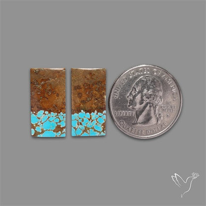 Number 8 Mines Turquoise Pair