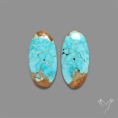 Number 8 Mines Turquoise Pair
