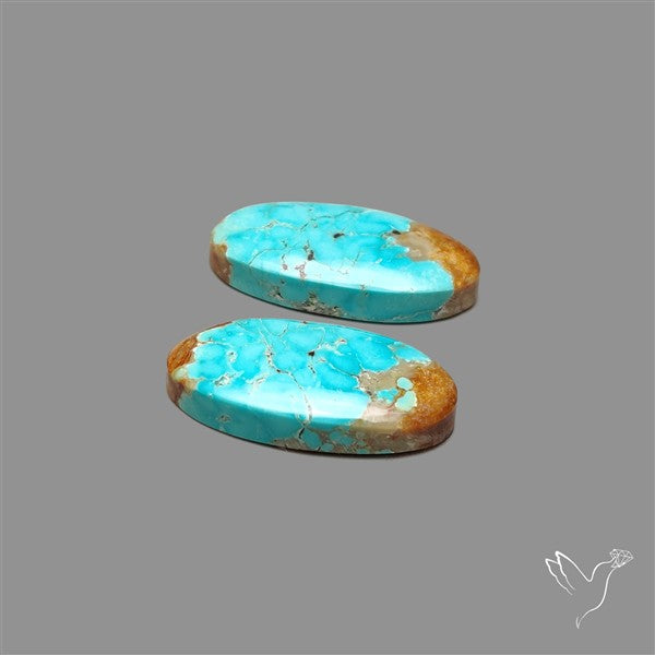 Number 8 Mines Turquoise Pair