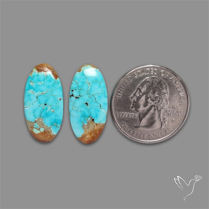 Number 8 Mines Turquoise Pair