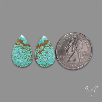 Number 8 Mines Turquoise Pair