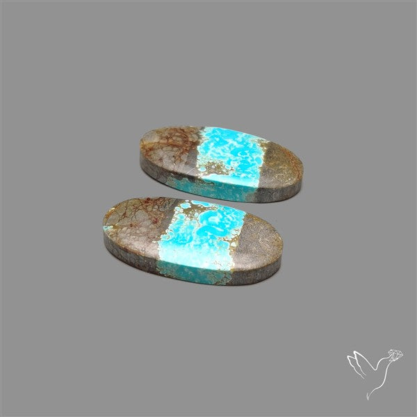 Number 8 Mines Turquoise Pair