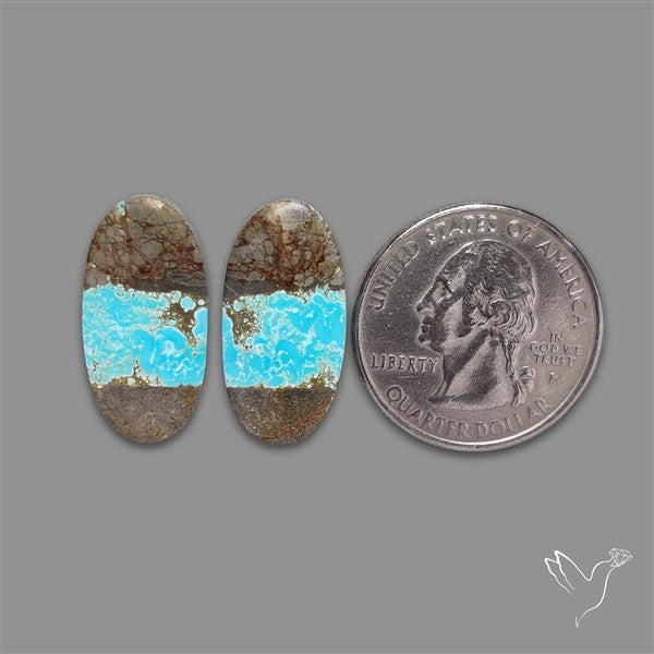 Number 8 Mines Turquoise Pair