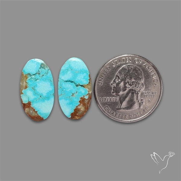 Number 8 Mines Turquoise Pair