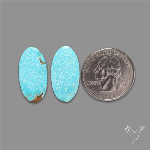 Number 8 Mines Turquoise Pair