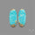 Number 8 Mines Turquoise Pair
