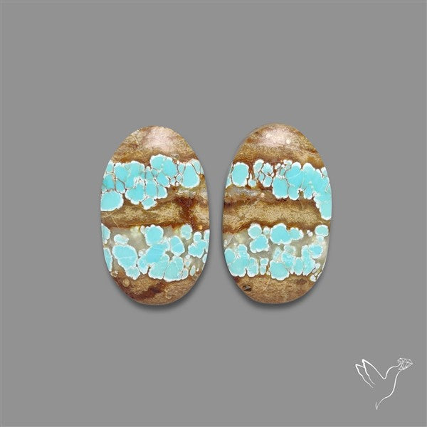 Number 8 Mines Turquoise Pair