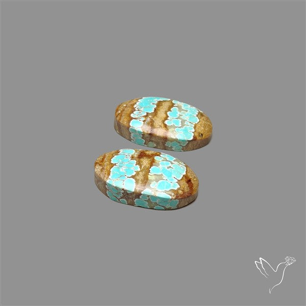 Number 8 Mines Turquoise Pair