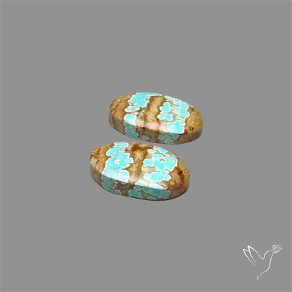 Number 8 Mines Turquoise Pair